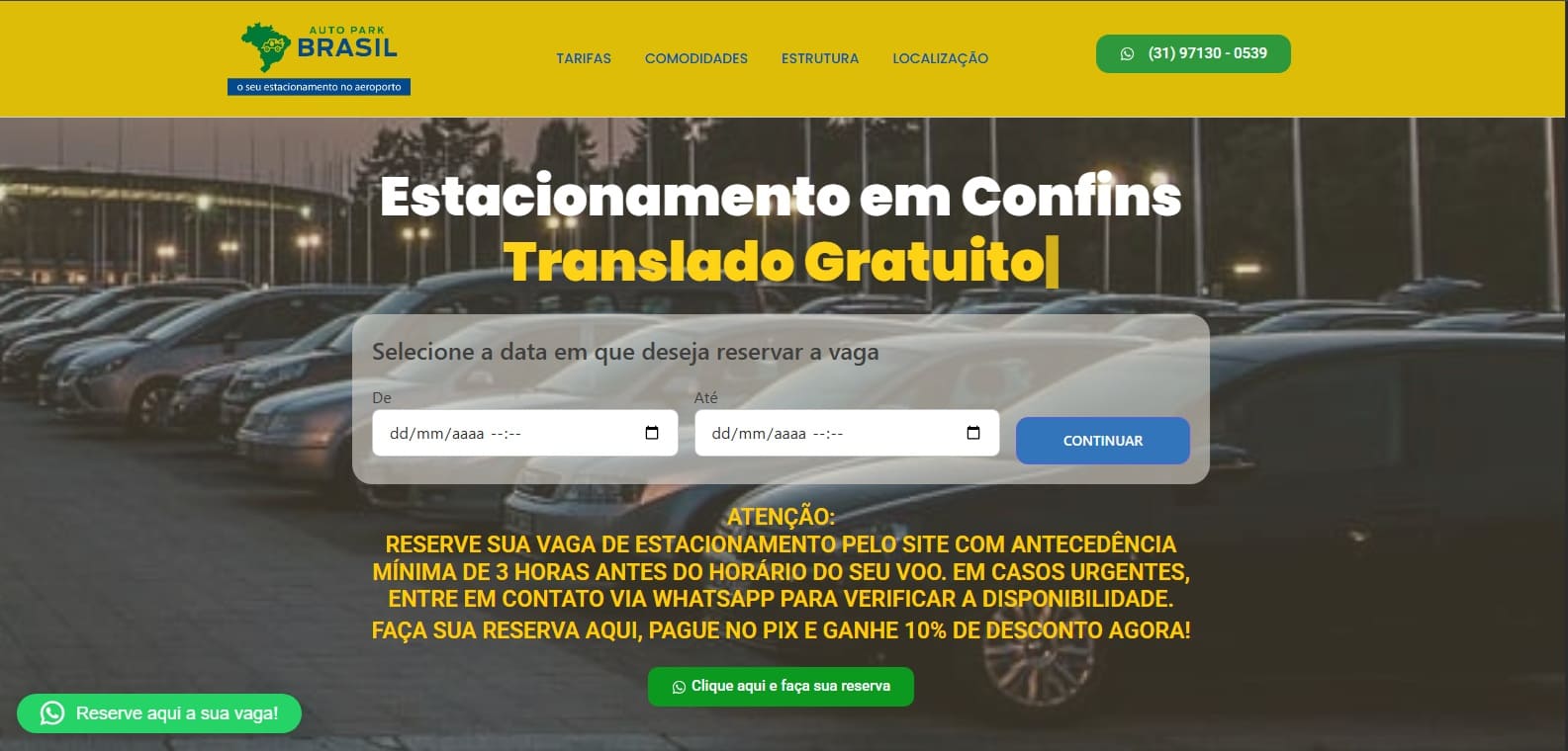 criação de site em bh autopark